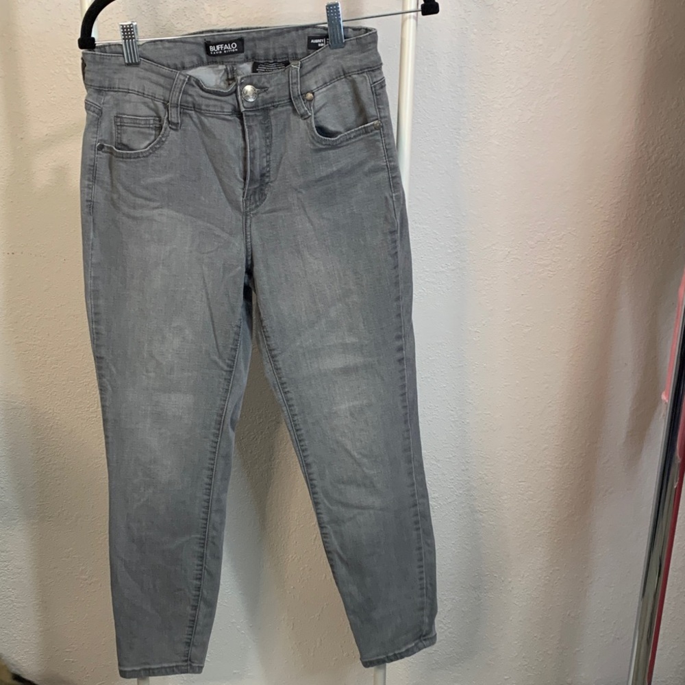 Buffalo‎ David Bitton Women's Cropped Jeans in Charcoal